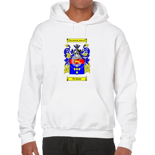 De laune Unisex Coat of Arms Hooded Sweatshirt